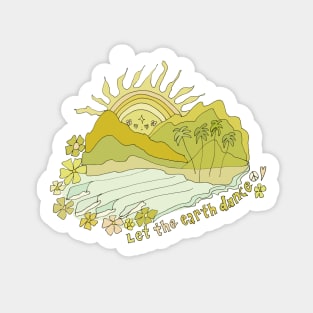 let the earth dance // retro surf art by surfy birdy Sticker